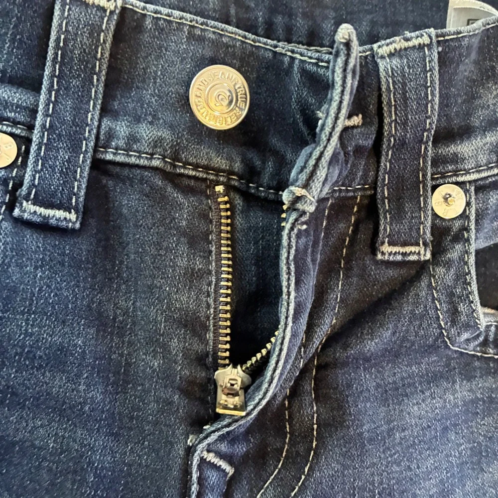 True Religion Rocco Relaxed Skinny Jeans Dark Wash Blue Size 28X31 Mens Denim